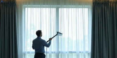 Commercial curtain steam cleaning service karawatha hotels offices