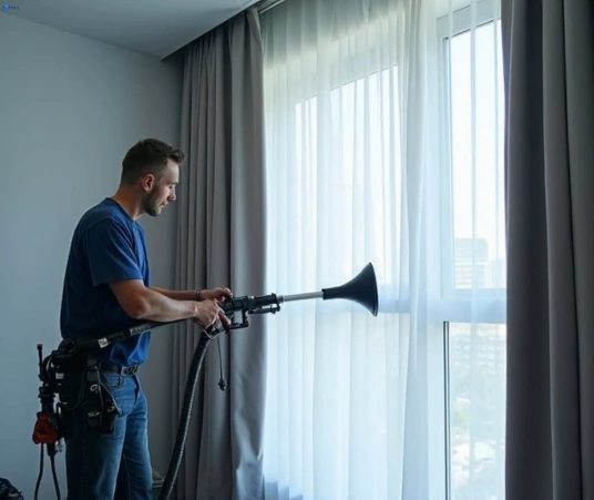 Professional residential curtain cleaning process equipment Matty Curtain Cleaning karawatha