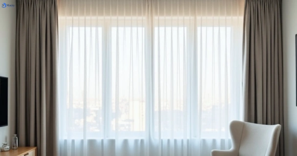 Freshly steam cleaned curtains in karawatha QLD